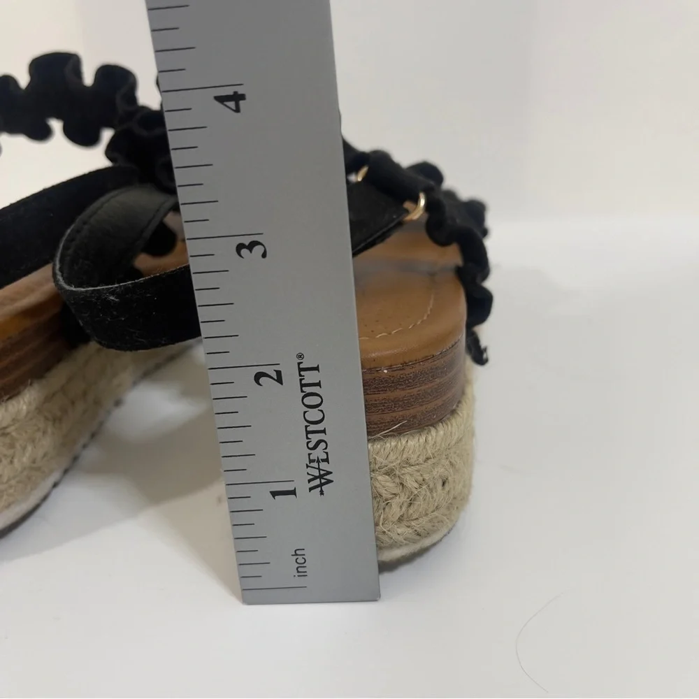 Pierre Dumas Women's Magic-9 Platform Black Espadrille Sandals 5.5